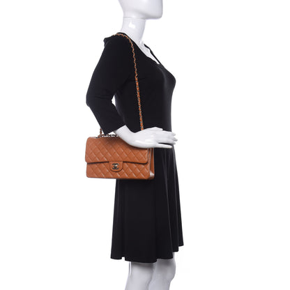Chanel Caviar Quilted Medium Double Flap Light Brown 2 of 11