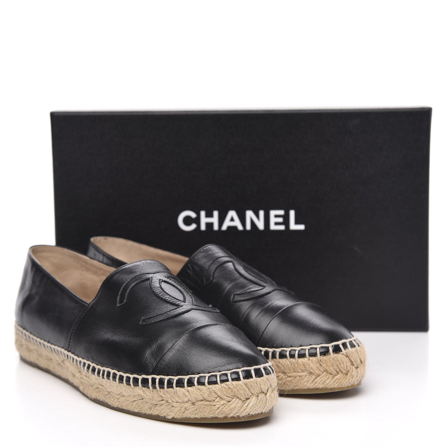 Lambskin CC Espadrilles 40 Black