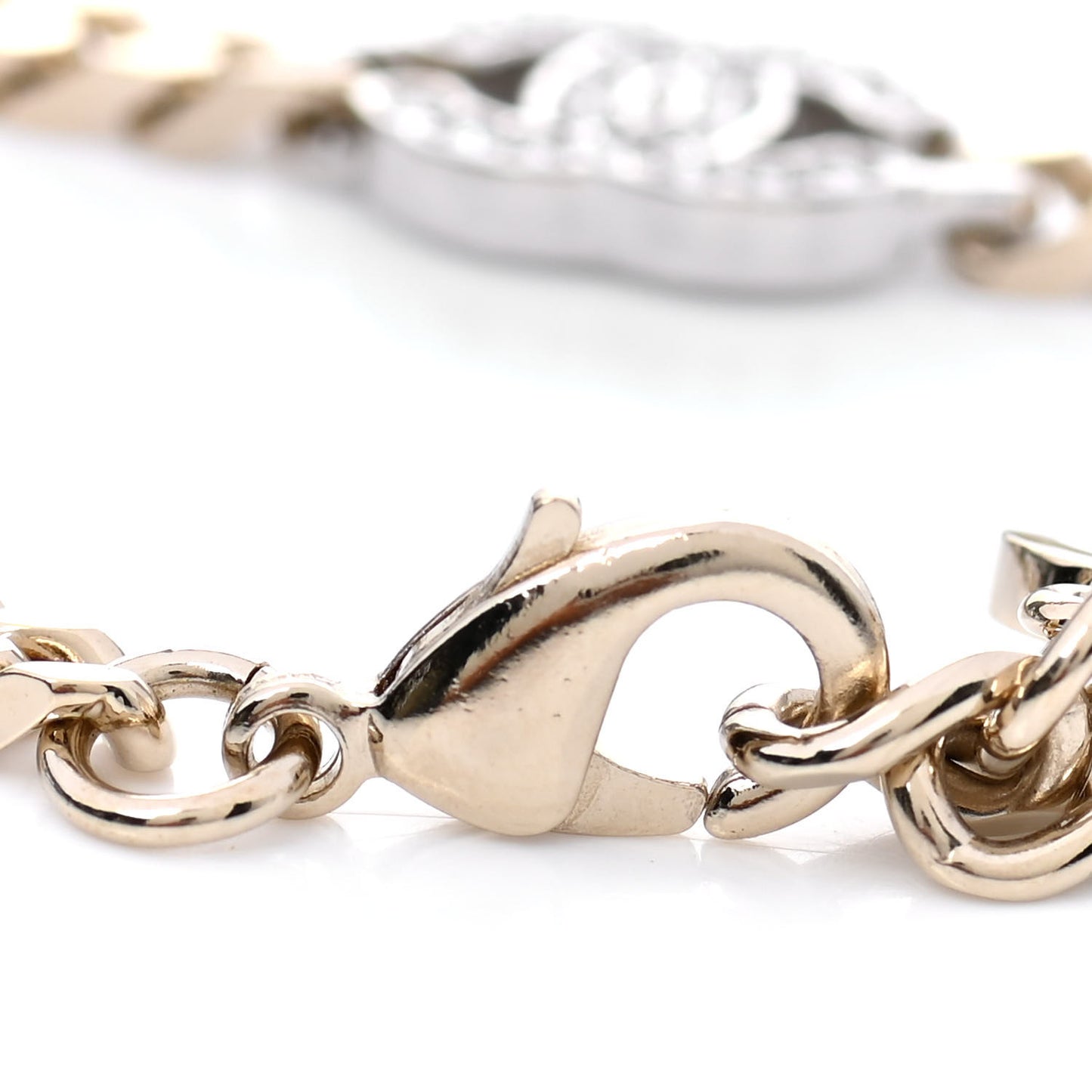 Crystal CC Chain Bracelet Gold Silver