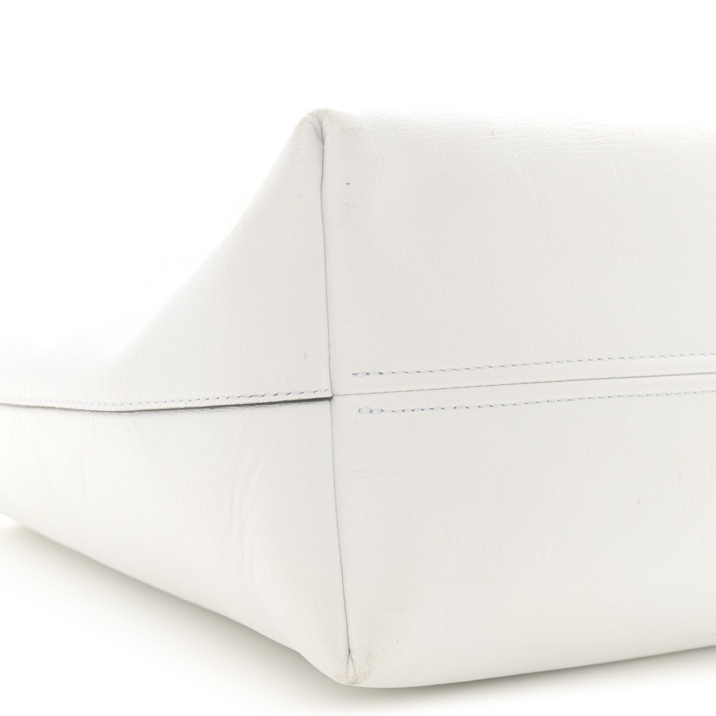 Calfskin Small Marcie Tote White
