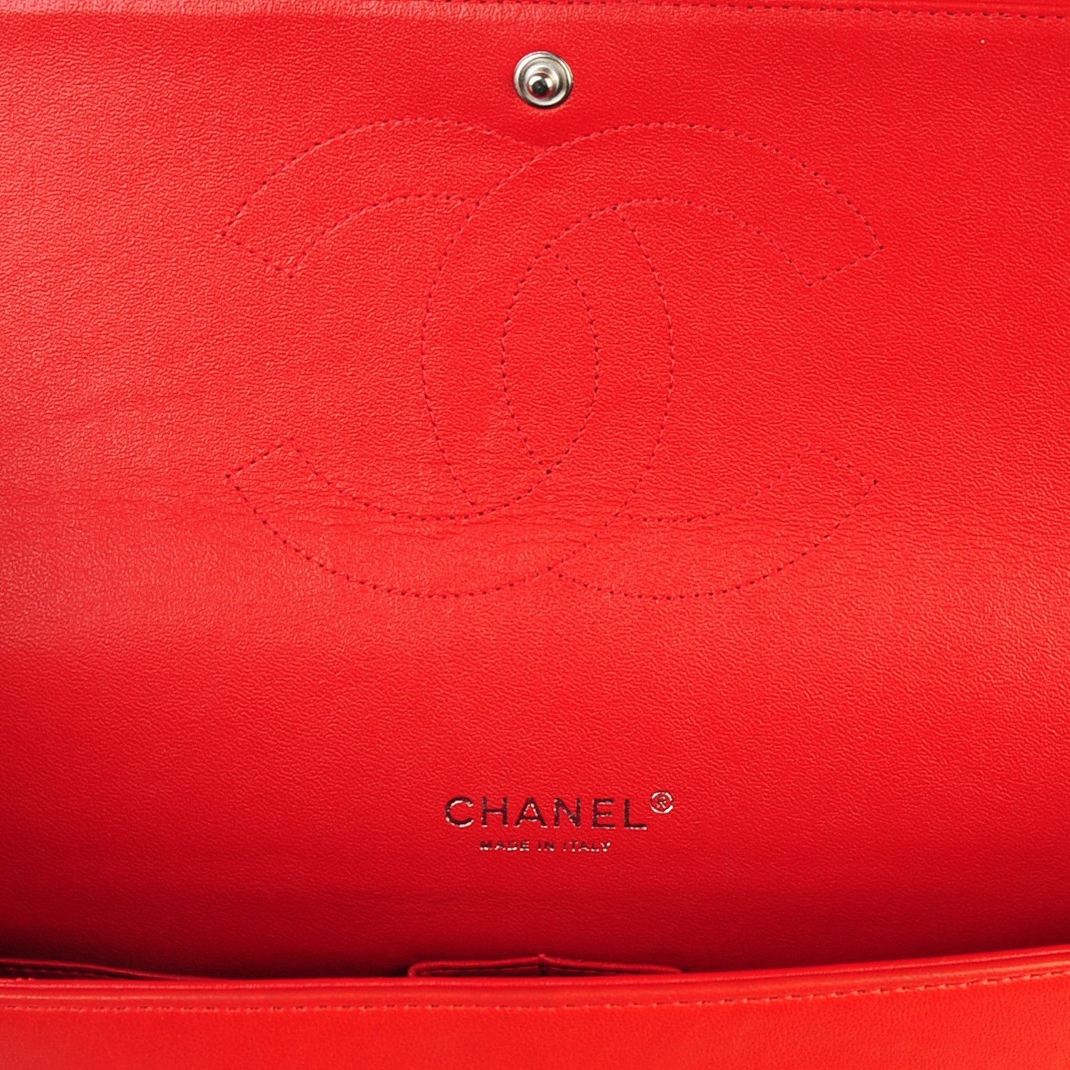 Chanel Lambskin Quilted Maxi Double Flap Red 8 of 10