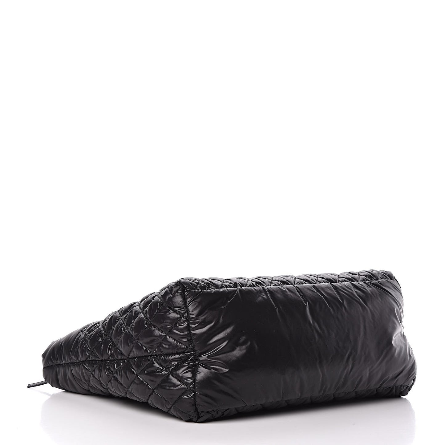 Nylon Quilted Large Coco Cocoon Tote Black