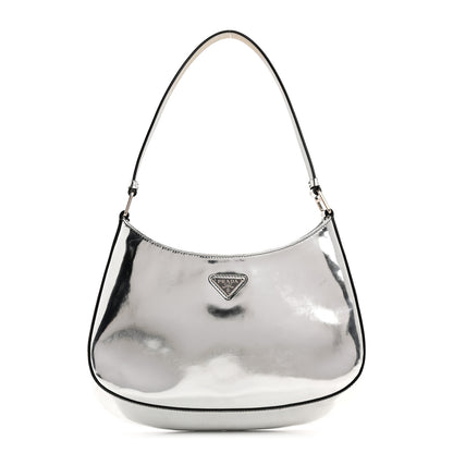 Prada Spazzolato Cleo Shoulder Bag Argento 1 of 10