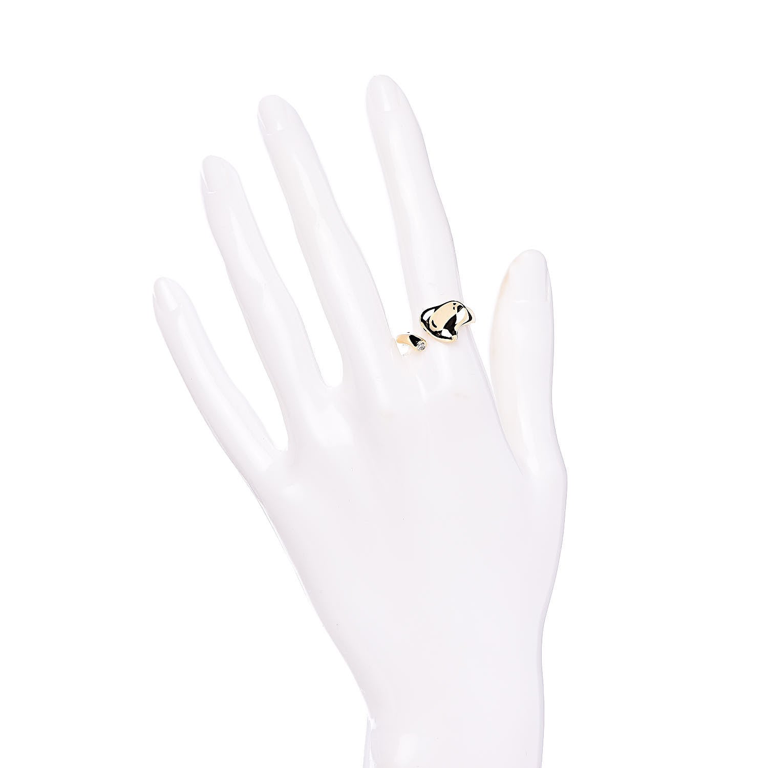 Tiffany 18K Yellow Gold Diamond Elsa Peretti Full Heart Ring 54 6.75 2 of 5