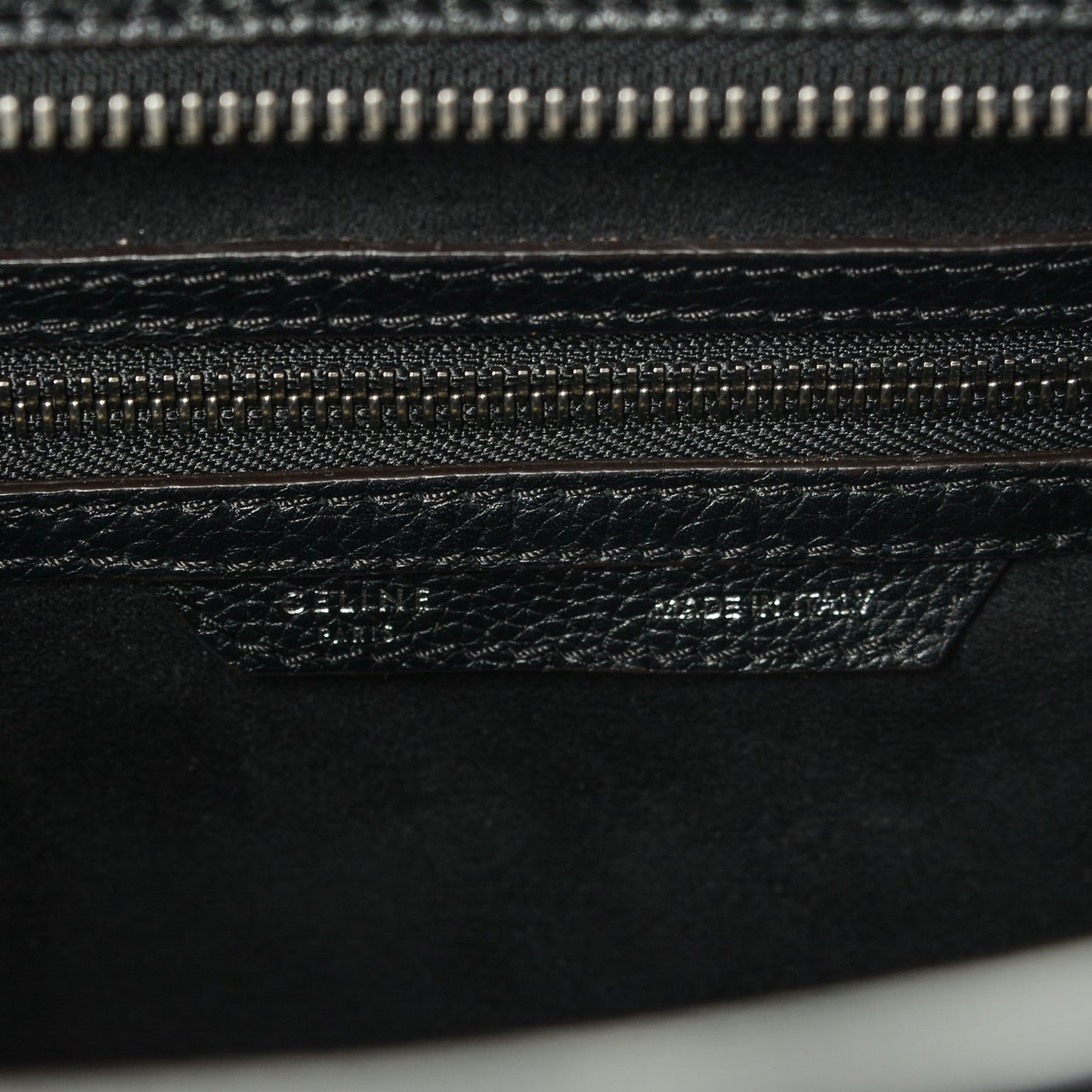Drummed Calfskin Mini Luggage Black