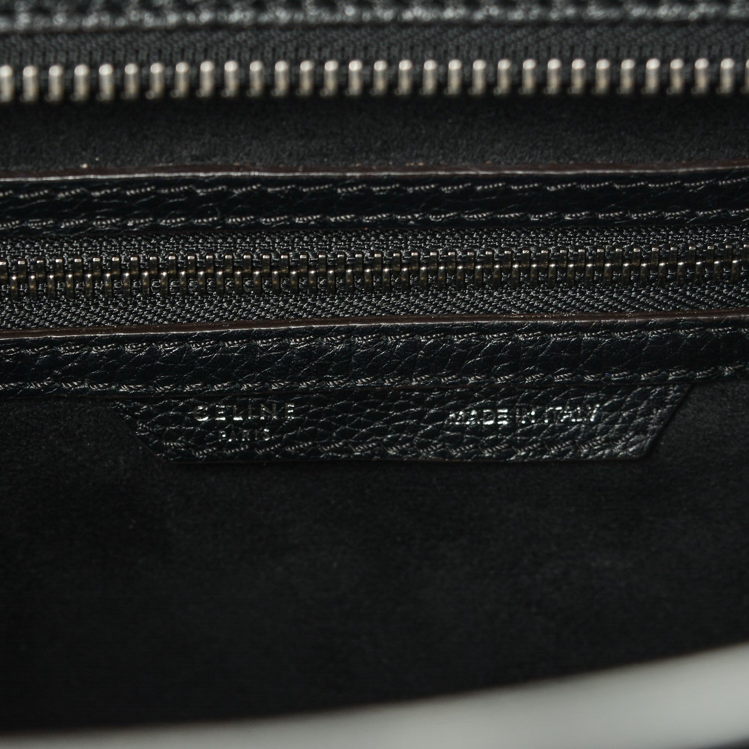 Celine Drummed Calfskin Mini Luggage Black 6 of 6