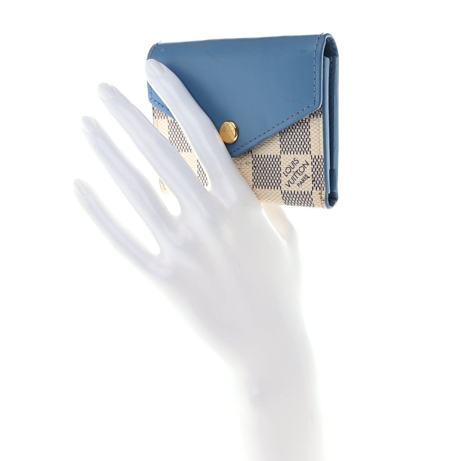 Louis Vuitton Damier Azur Zoe Wallet Bleuet 2 of 12