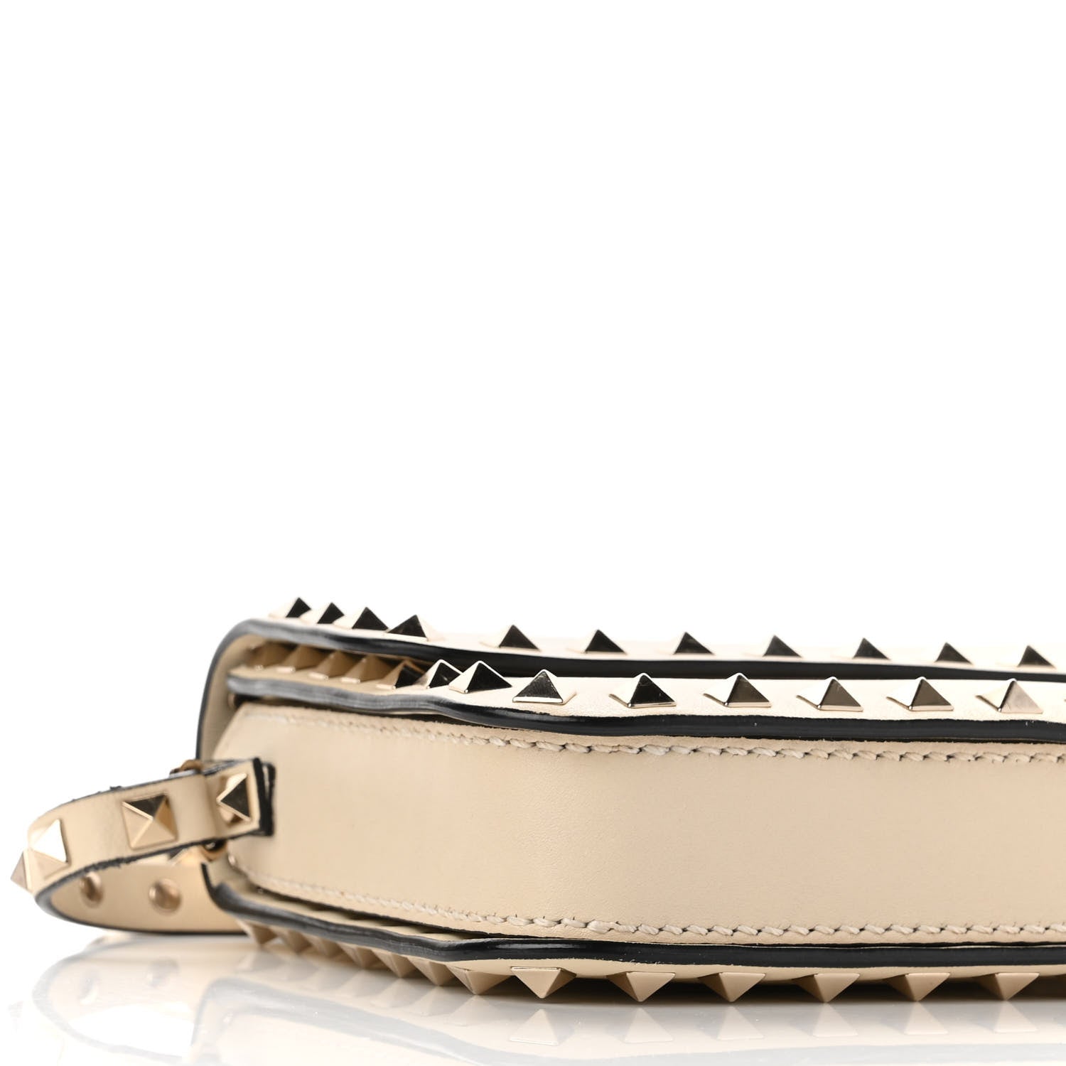 Valentino Garavani Vitello Rockstud Flap Crossbody Bag Light Ivory 8 of 8