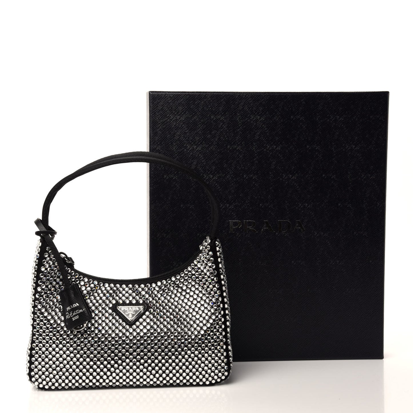 Satin Crystal Mini Re-Edition 2000 Bag Cristal