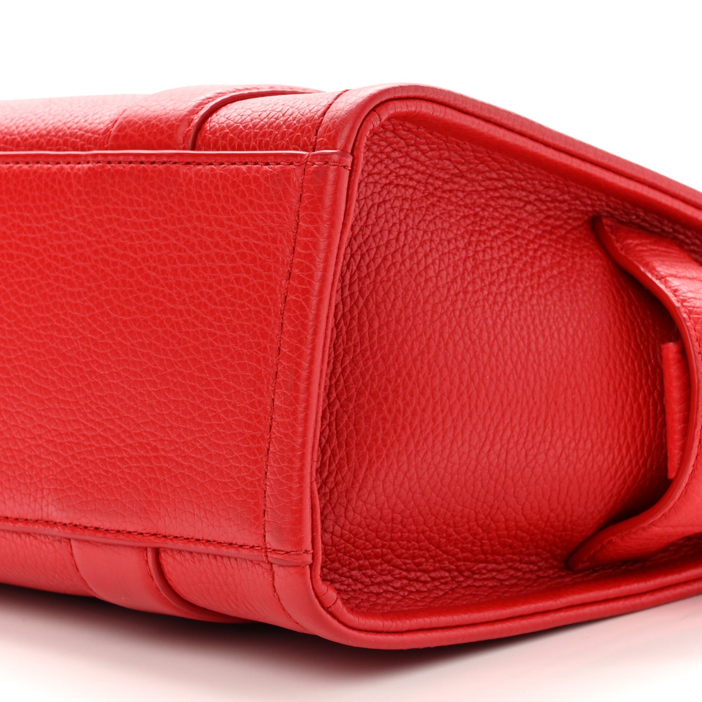 Grained Calfskin Small The Tote Bag Red