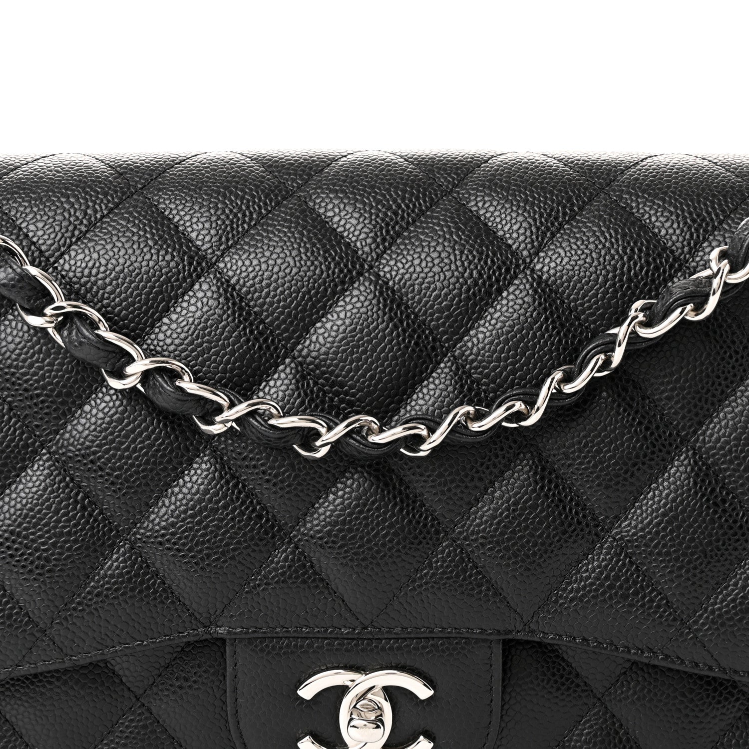Chanel Caviar Quilted Jumbo Double Flap Black 8 of 12