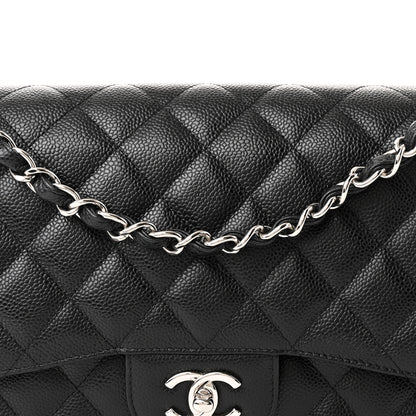 Chanel Caviar Quilted Jumbo Double Flap Black 8 of 12
