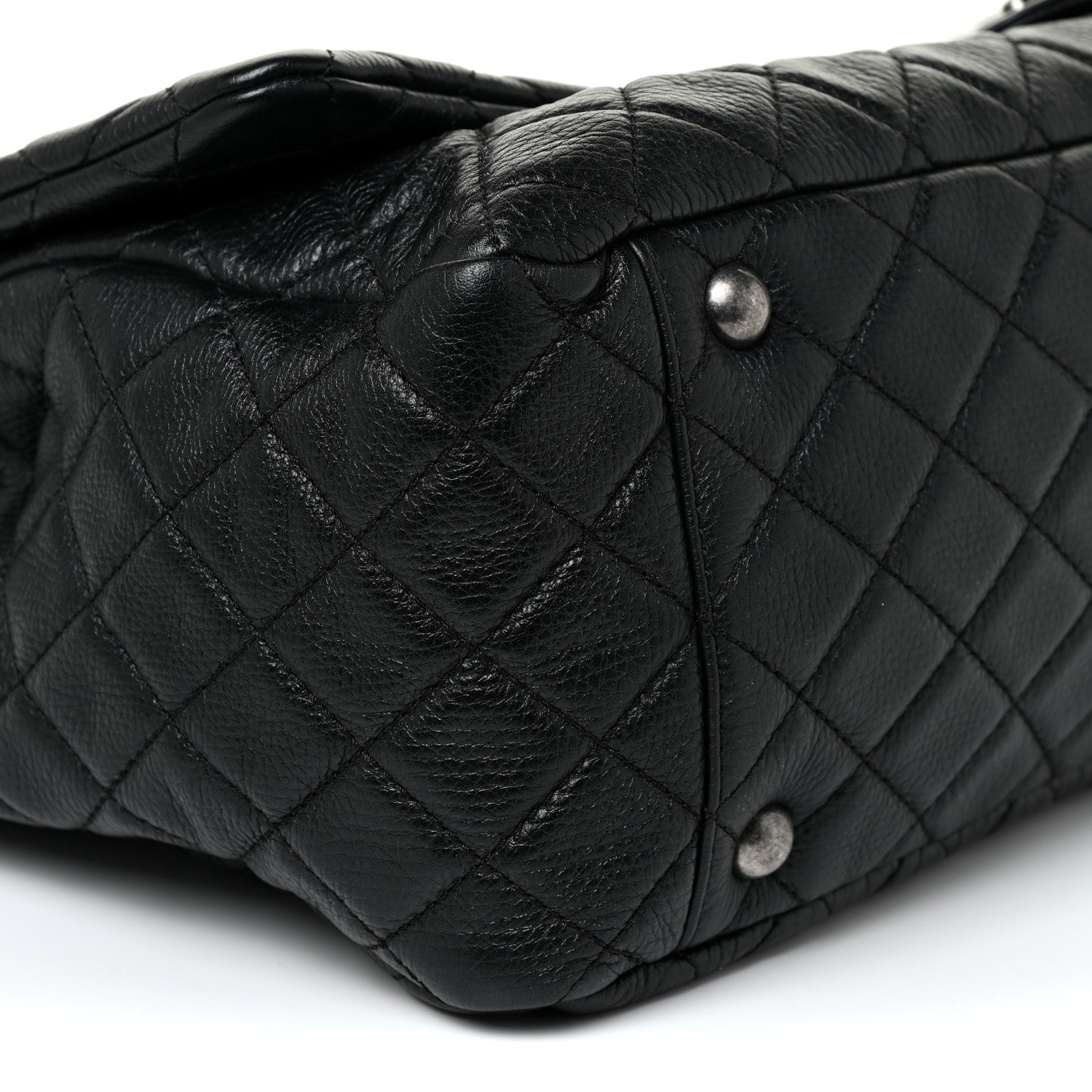 Chanel Calfskin Quilted XXL Travel Flap Bag Black 9 of 10