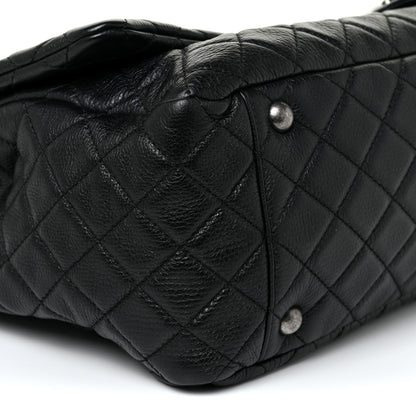 Chanel Calfskin Quilted XXL Travel Flap Bag Black 9 of 10