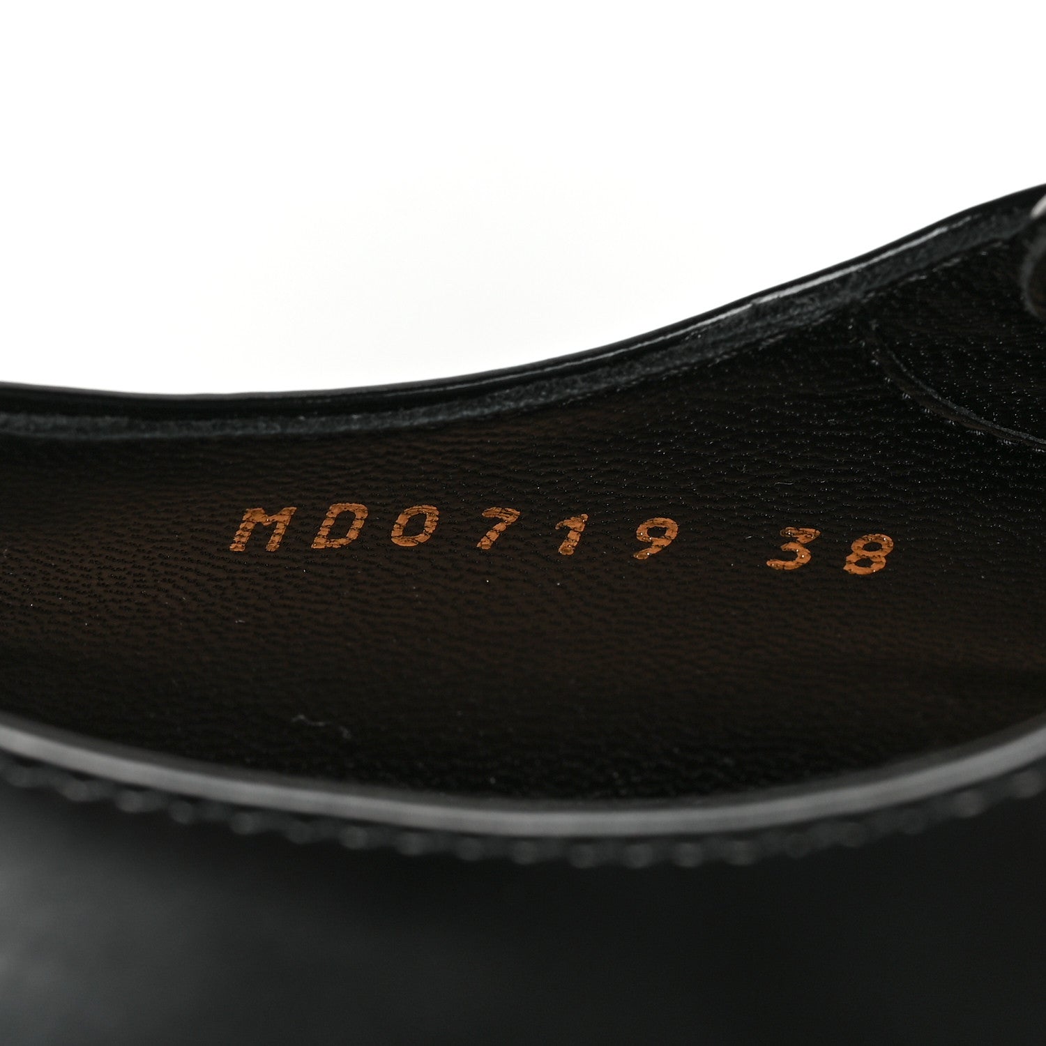 Christian Dior Shiny Calfskin Womens Derby Shoe 38 Black 8 of 9