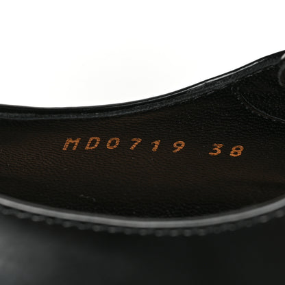 Christian Dior Shiny Calfskin Womens Derby Shoe 38 Black 8 of 9