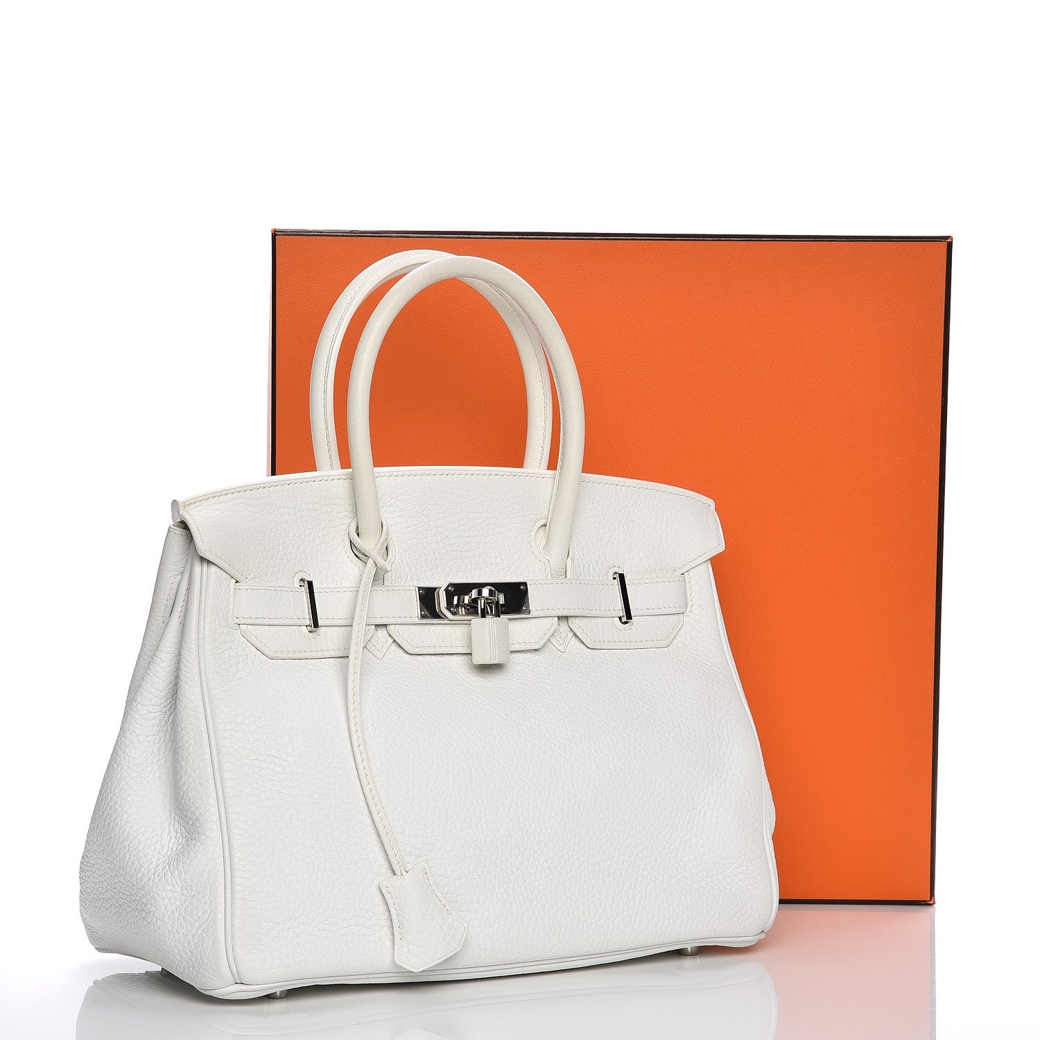 Hermes Taurillon Clemence Birkin 30 White 33 of 33