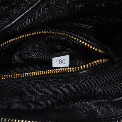Prada Nappa Gaufre Leather Pochette Crossbody Bag Nero Black 6 of 8