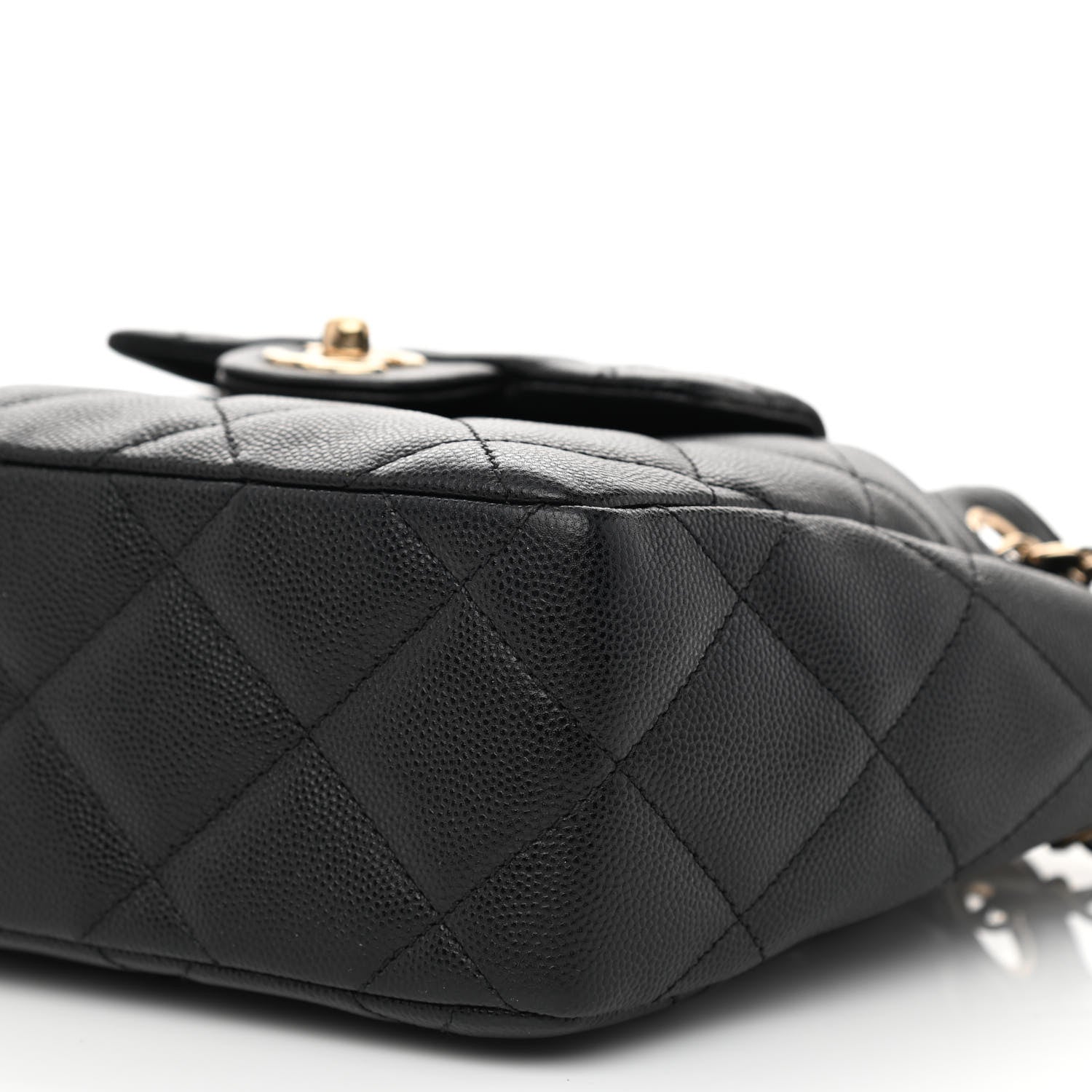Chanel Caviar Quilted Flap Bucket Bag Black 10 of 11
