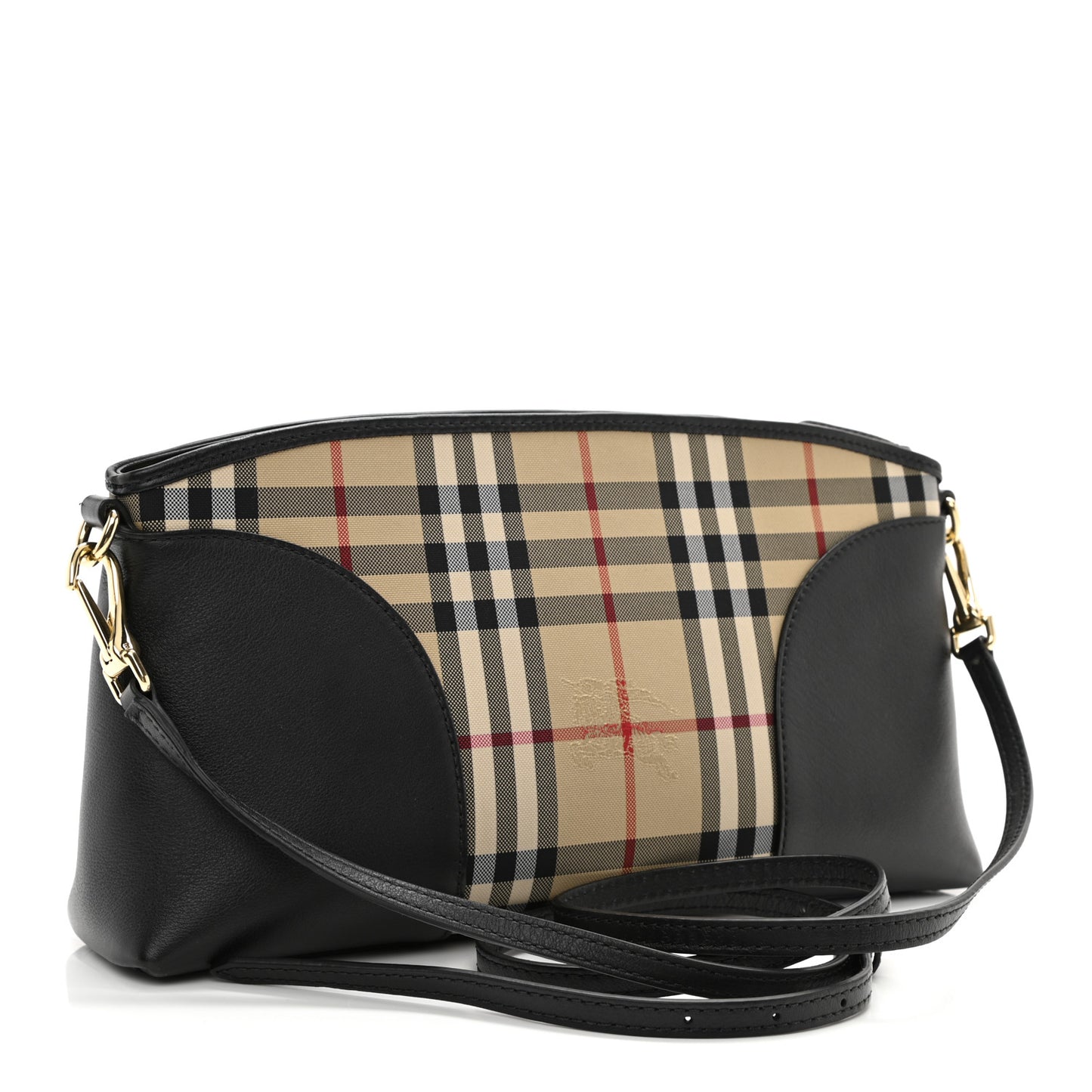 Horseferry Check Small Chichester Crossbody Clutch Bag Black