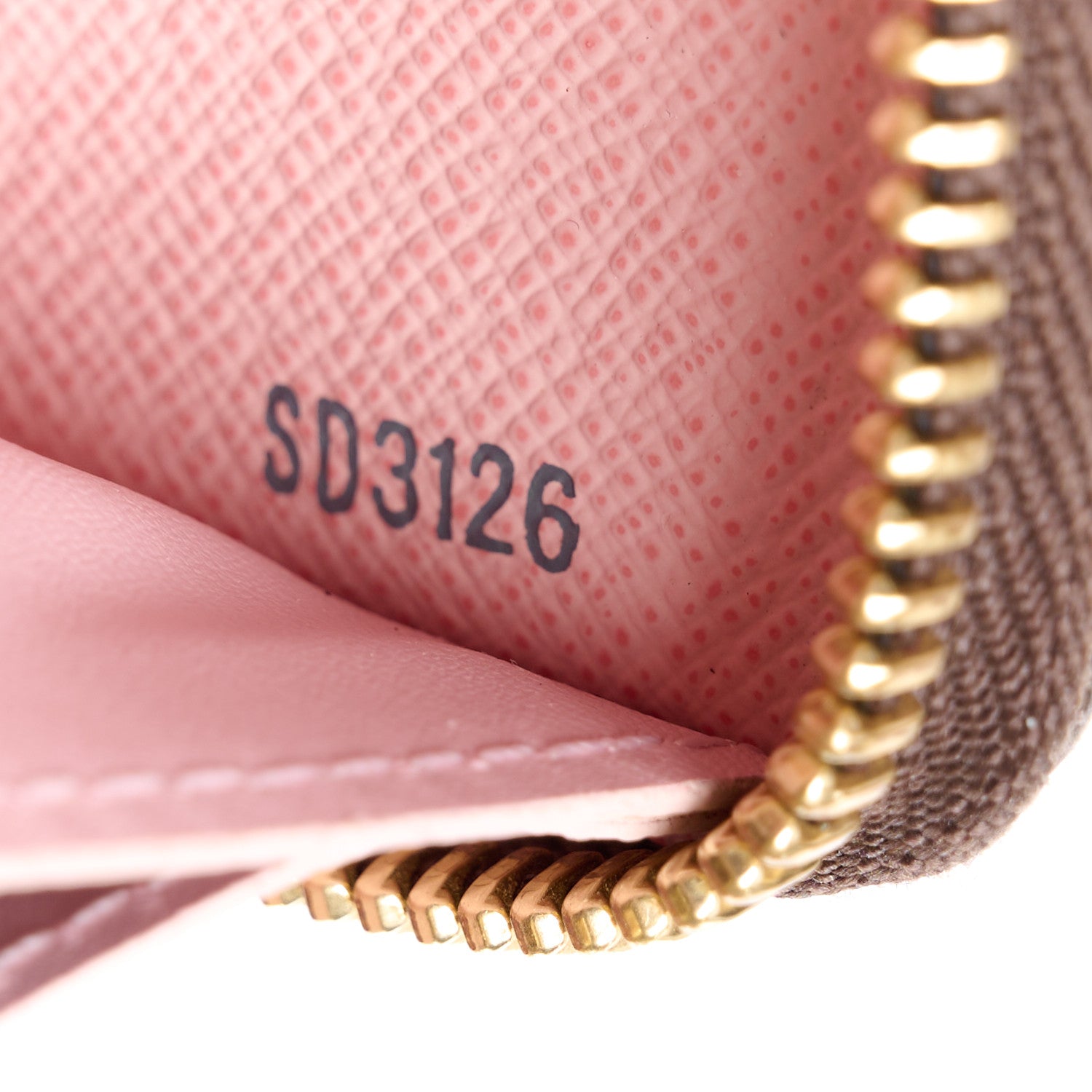 Louis Vuitton Damier Ebene Clemence Wallet Rose Ballerine 7 of 11