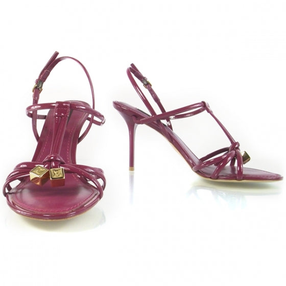 Louis Vuitton Ingrid Strappy Heels Raspberry Pink 1 of 6