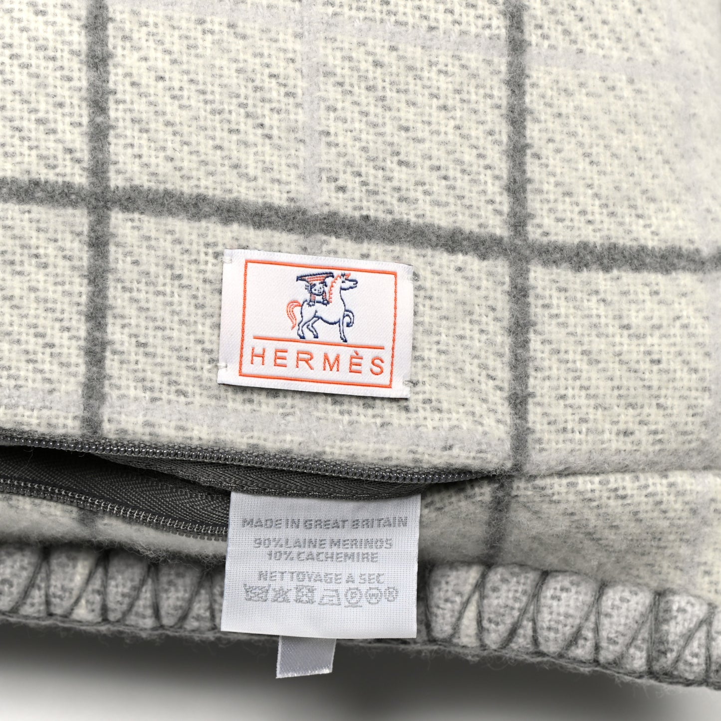 Wool Cashmere Avalon Cabriole Pillow Gris Perle