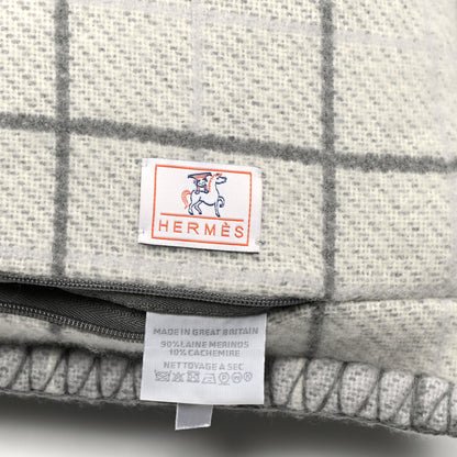 Hermes Wool Cashmere Avalon Cabriole Pillow Gris Perle 4 of 4