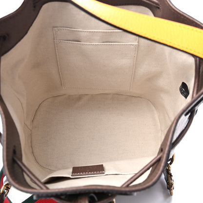 Gucci GG Supreme Monogram Neo Vintage Drawstring Bucket Backpack Beige New Acero Crop 4 of 4