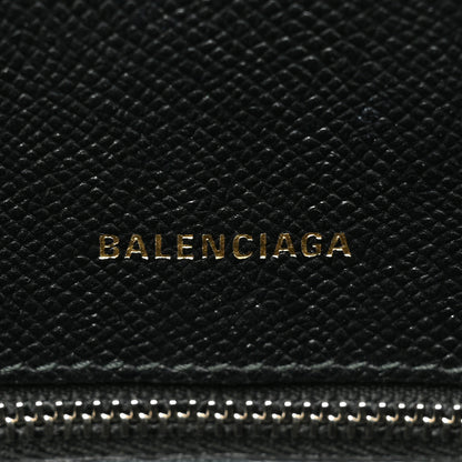 Balenciaga Signature Grained Calfskin Logo M Ville Top Handle Bag Green 6 of 20