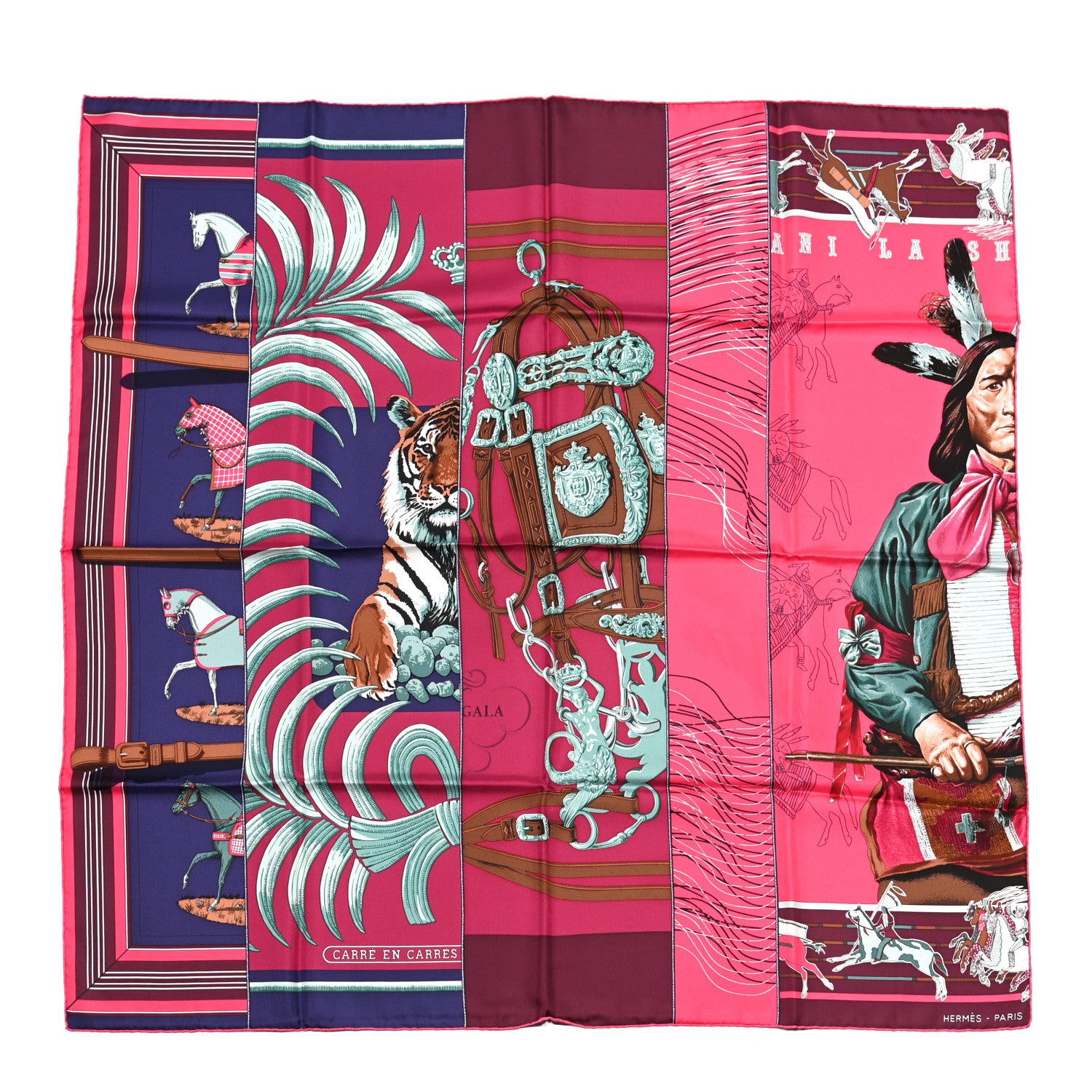Hermes Silk Jersey Carre En Carres Scarf 90 1 of 5