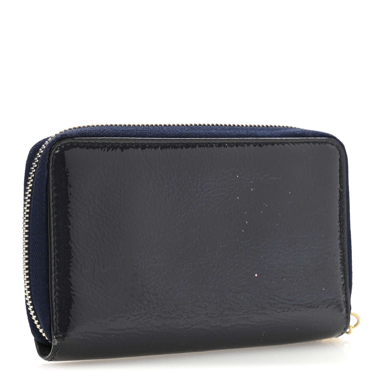 Gucci Patent Medium Soho Zip Around Wallet Navy 3 of 10