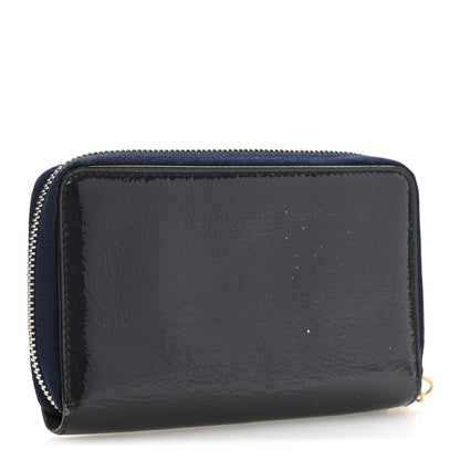 Gucci Patent Medium Soho Zip Around Wallet Navy 3 of 10