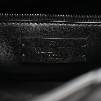 Valentino Garavani Nappa Monochrome Medium Roman Stud Shoulder Bag Black 6 of 9
