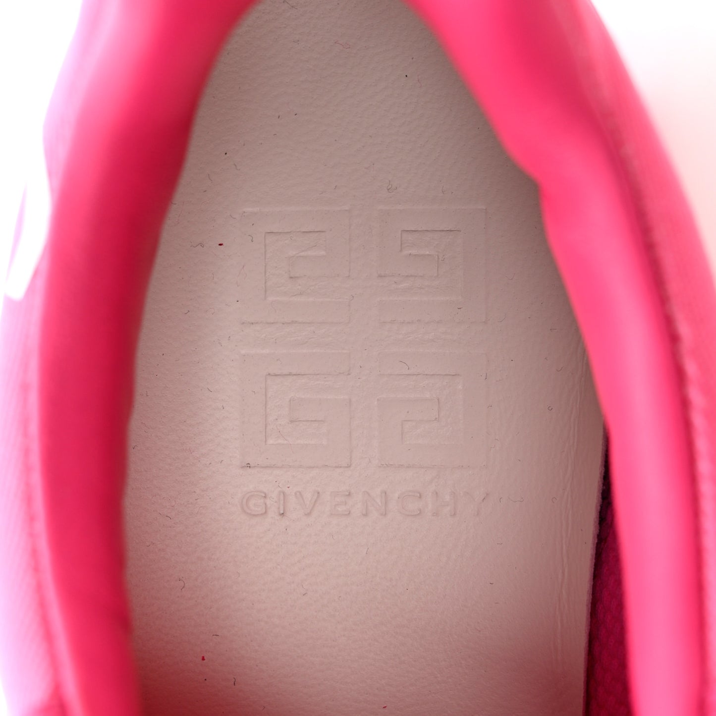 Calfskin Suede Canvas Giv Runner Sneakers 39 Neon Pink