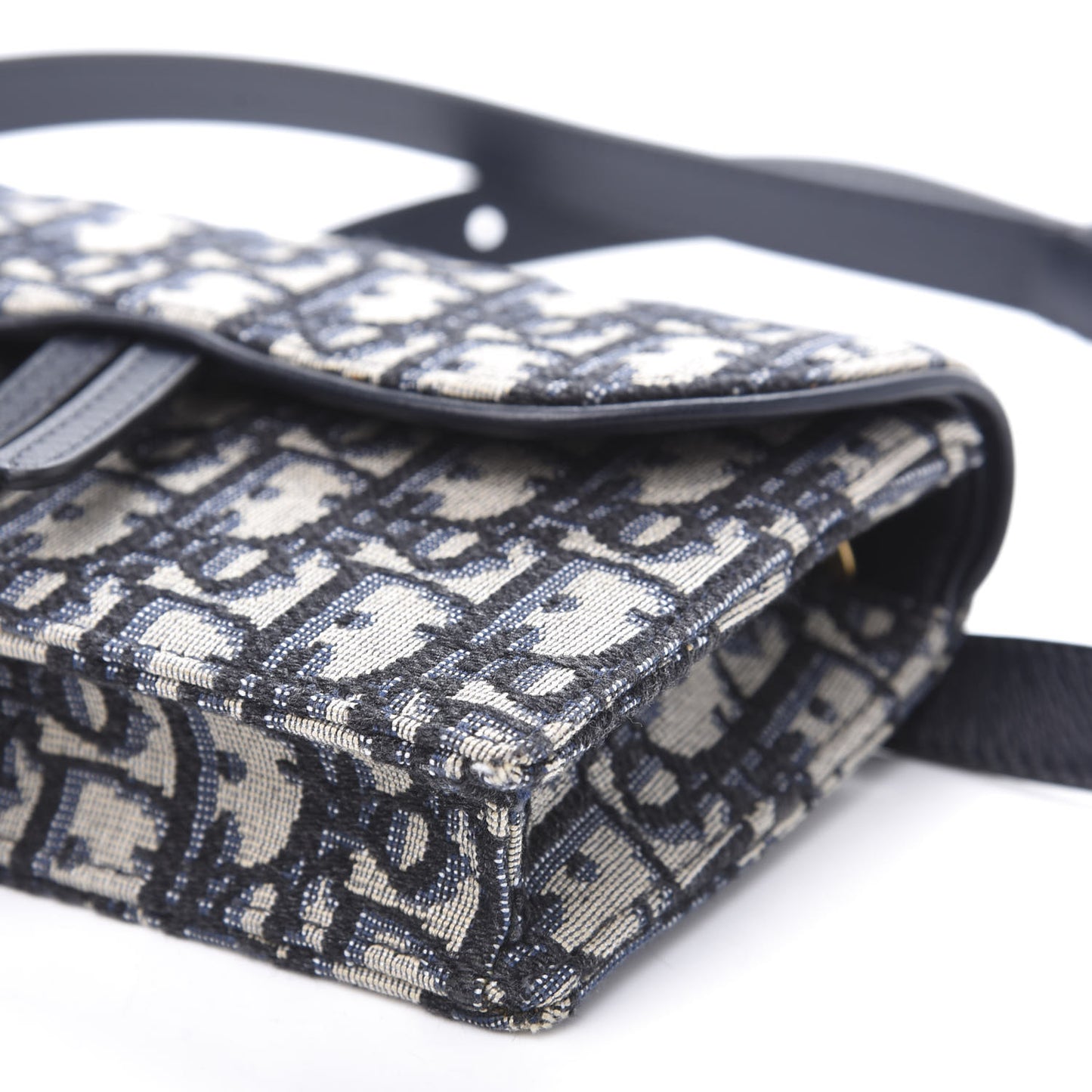 Oblique Saddle Belt Bag Blue