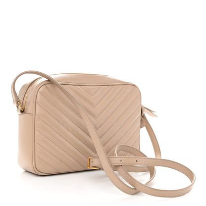 Saint Laurent Calfskin Matelasse Monogram Lou Camera Bag Dark Beige 3 of 10