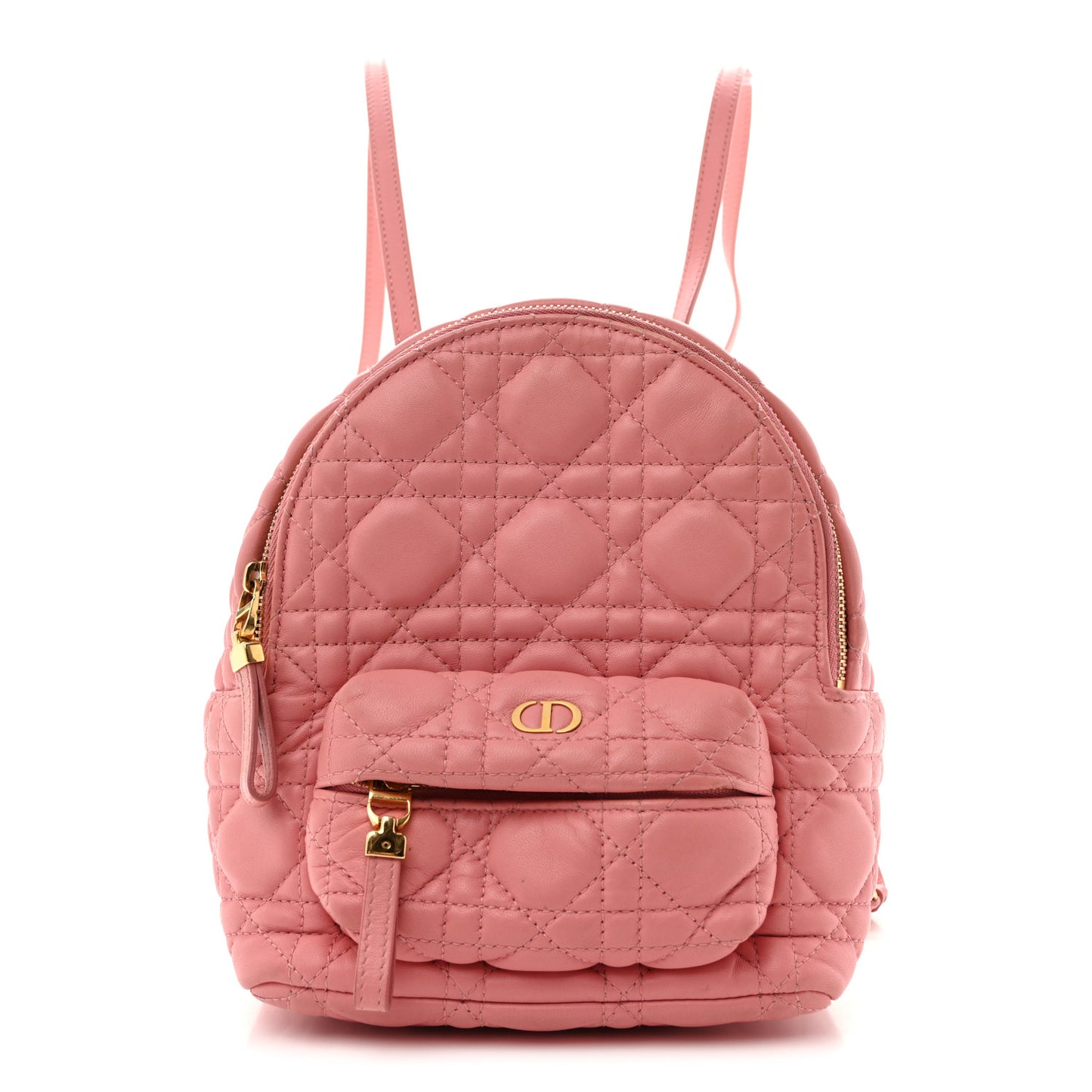 Lambskin Cannage Mini Backpack Peach Blossom