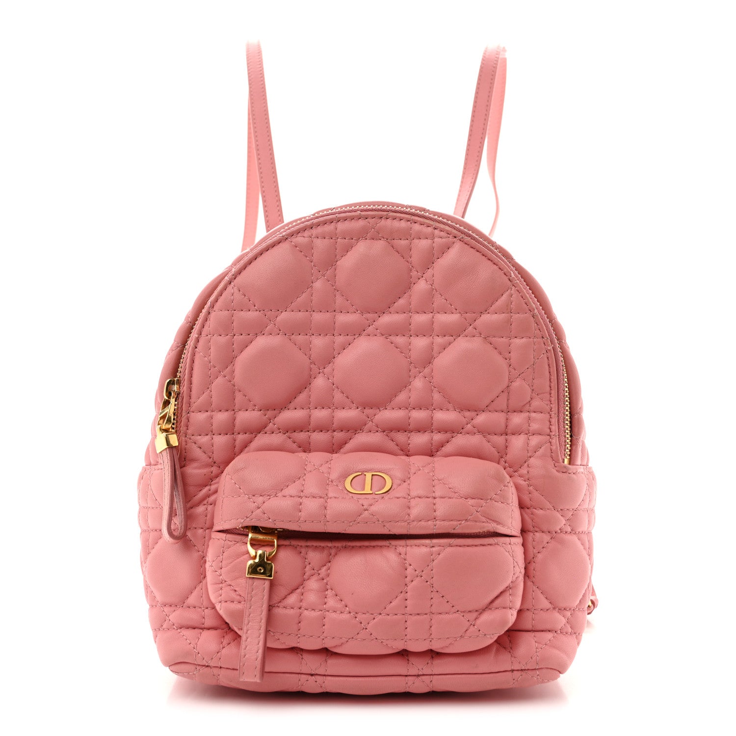 Christian Dior Lambskin Cannage Mini Backpack Peach Blossom 1 of 14