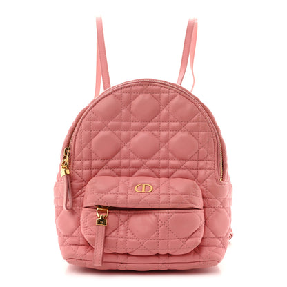 Christian Dior Lambskin Cannage Mini Backpack Peach Blossom 1 of 14