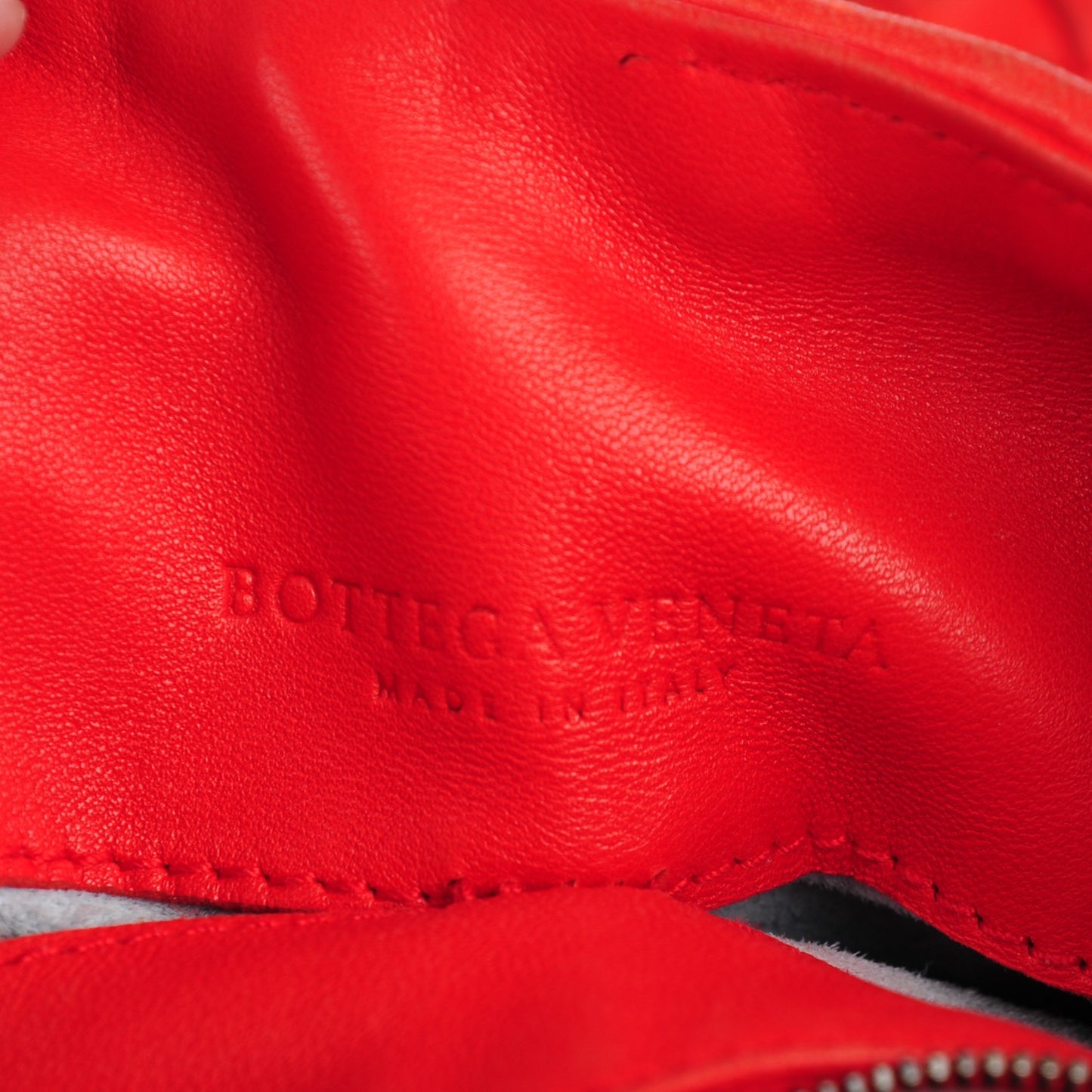 Nappa Intrecciato Ball Hobo Cardinal