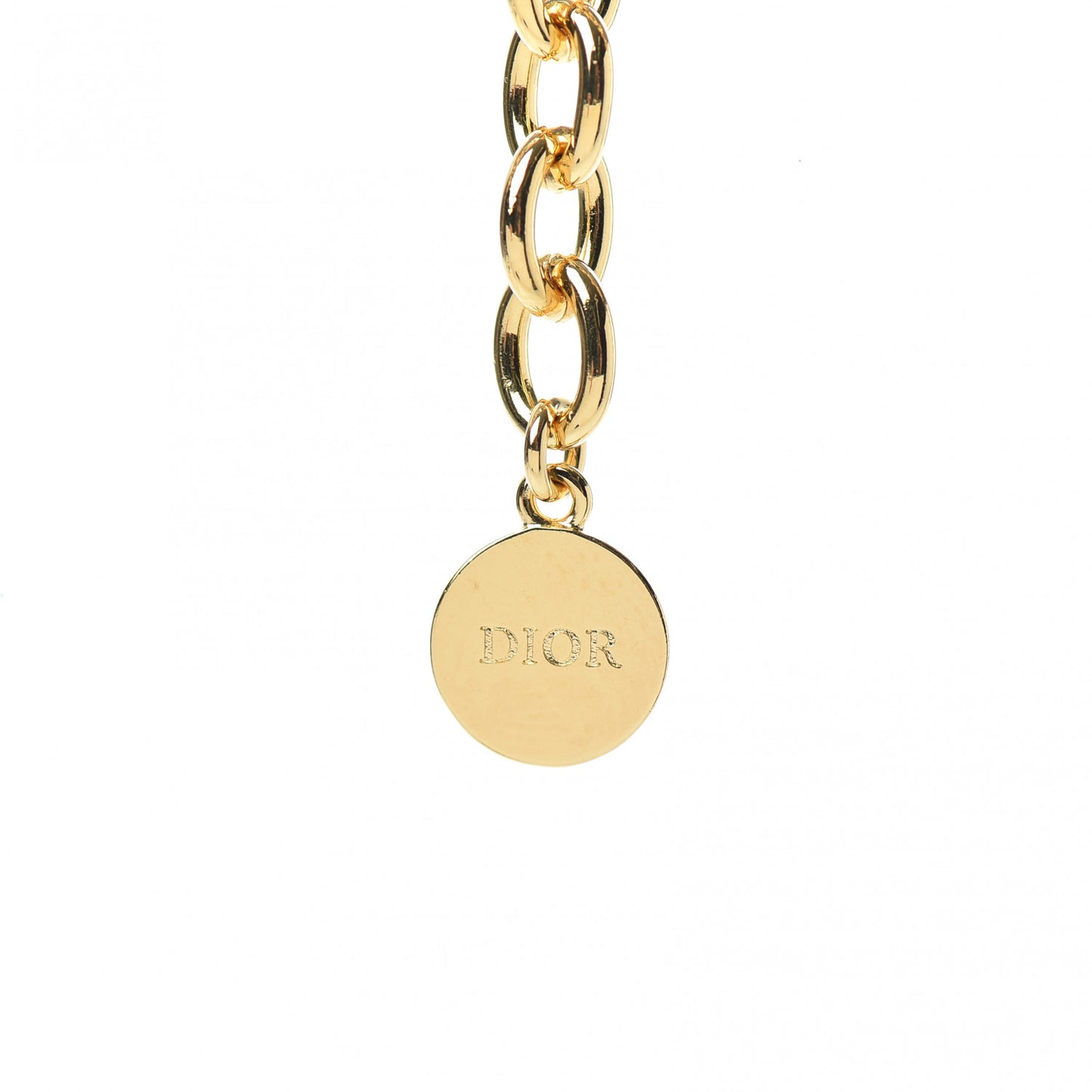 Metal CD Choker Necklace Gold