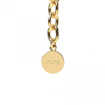 Christian Dior Metal CD Choker Necklace Gold 4 of 5