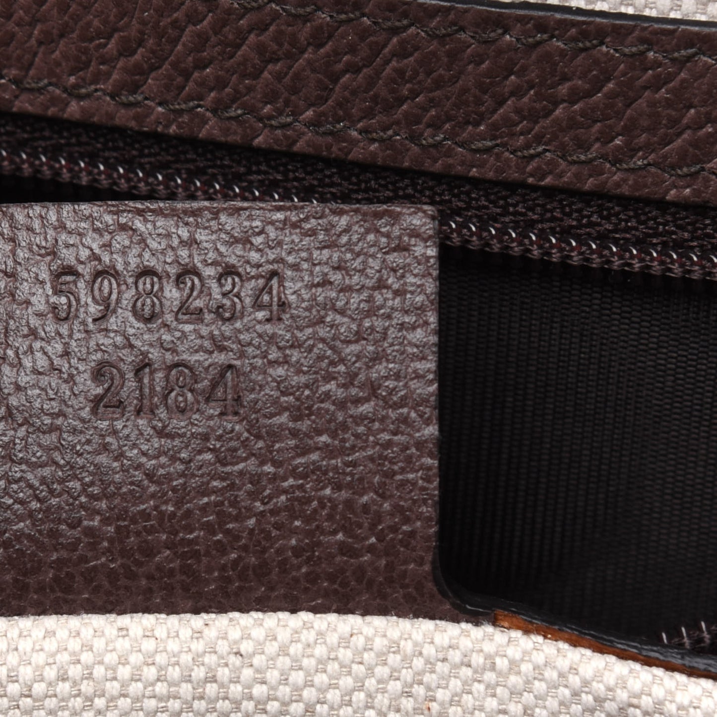 GG Supreme Monogram Web Toiletry Case Brown