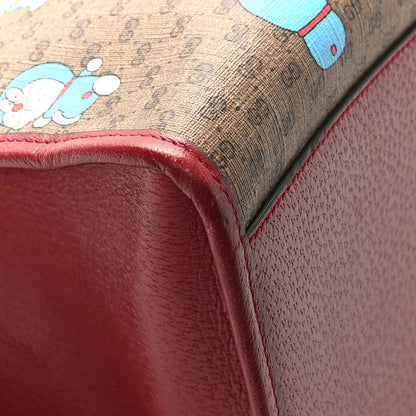 Gucci X DORAEMON Mini Vintage GG Supreme Monogram Large Tote Bag Beige Cherry Red 10 of 11