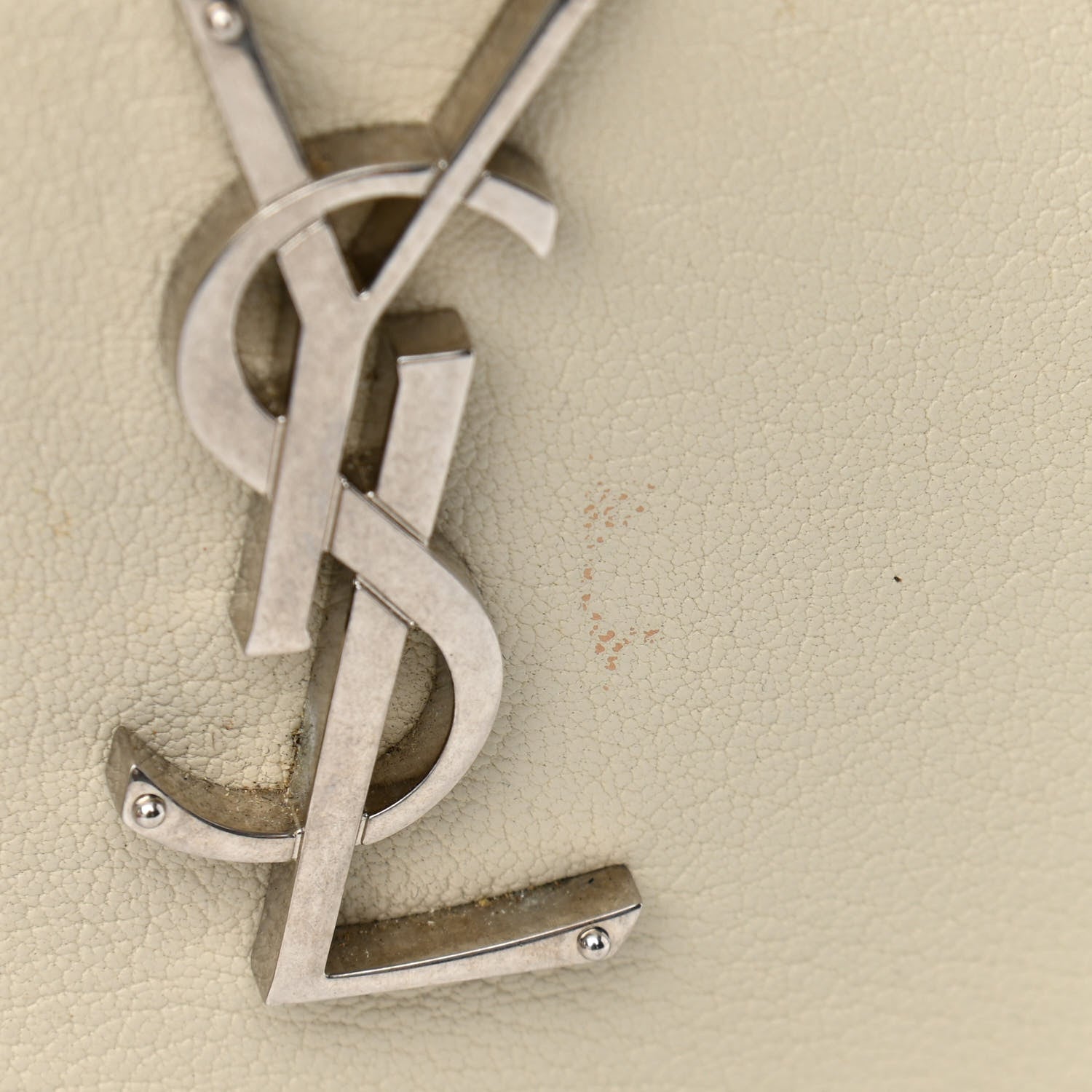 Saint Laurent Lambskin Monogram Small Lou Camera Bag White 12 of 15