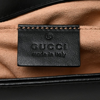 Gucci Calfskin Matelasse Mini GG Marmont Shoulder Bag Black 6 of 10