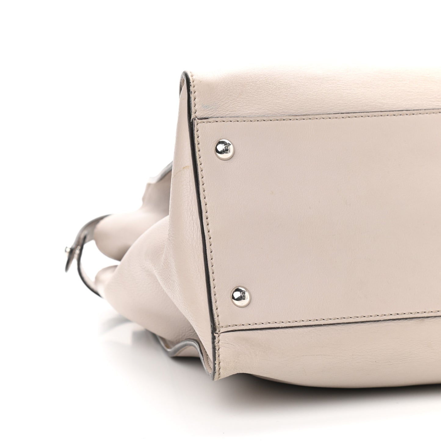 Vitello Seta Plexiglass Granite Large Peekaboo Iconic Satchel Polvere