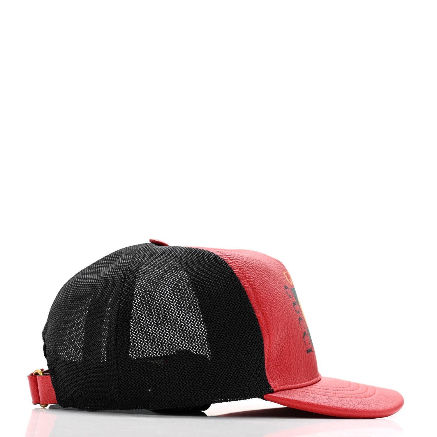 Gucci Cripto Calfskin Logo Baseball Hat XL Hibiscus Red 5 of 9