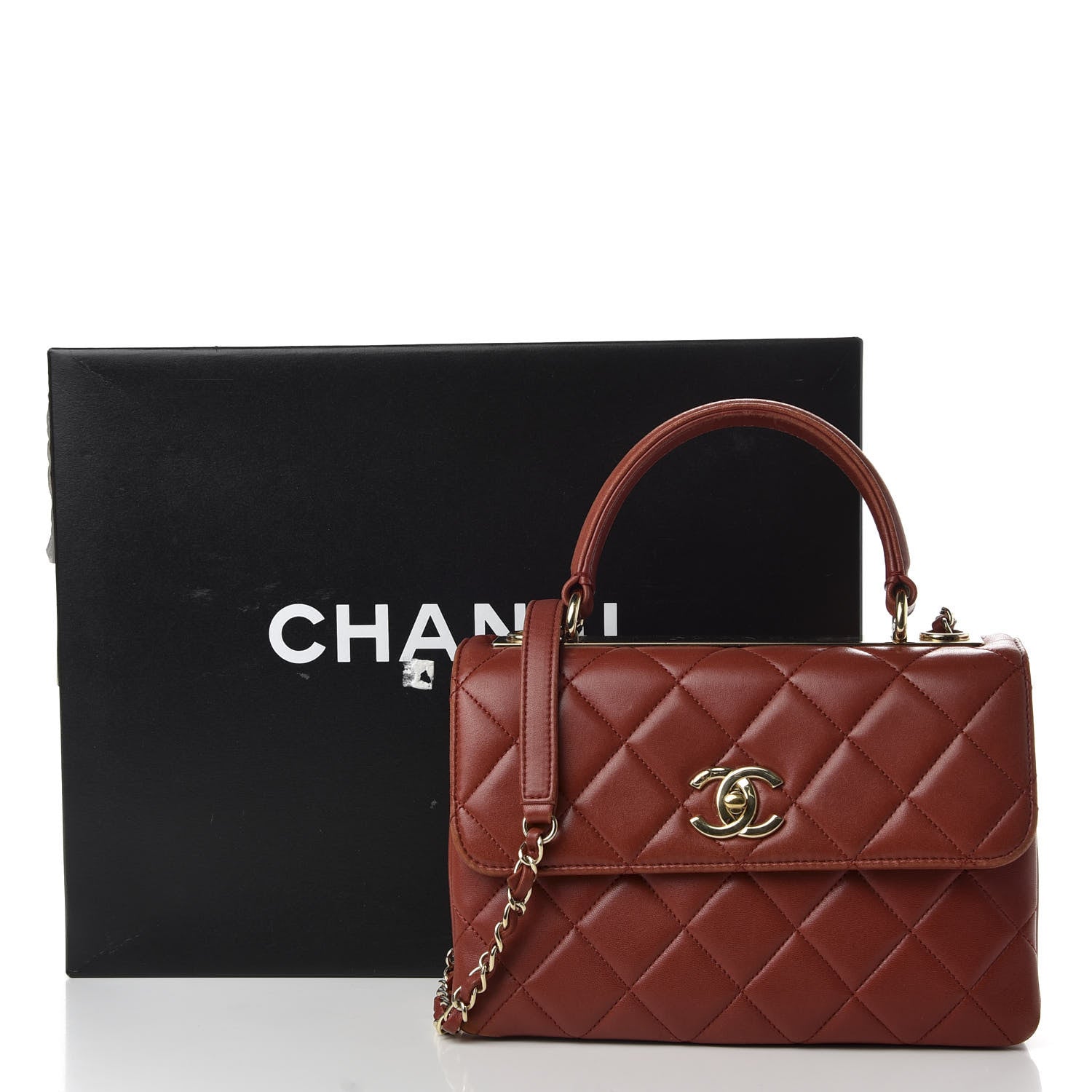 Chanel Lambskin Quilted Small Trendy CC Flap Dual Handle Bag Red 11 of 11